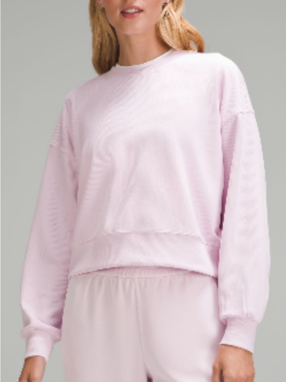 LULULEMON Ribbed Oversized Cropped Sweatshirt
